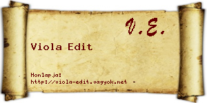 Viola Edit névjegykártya
